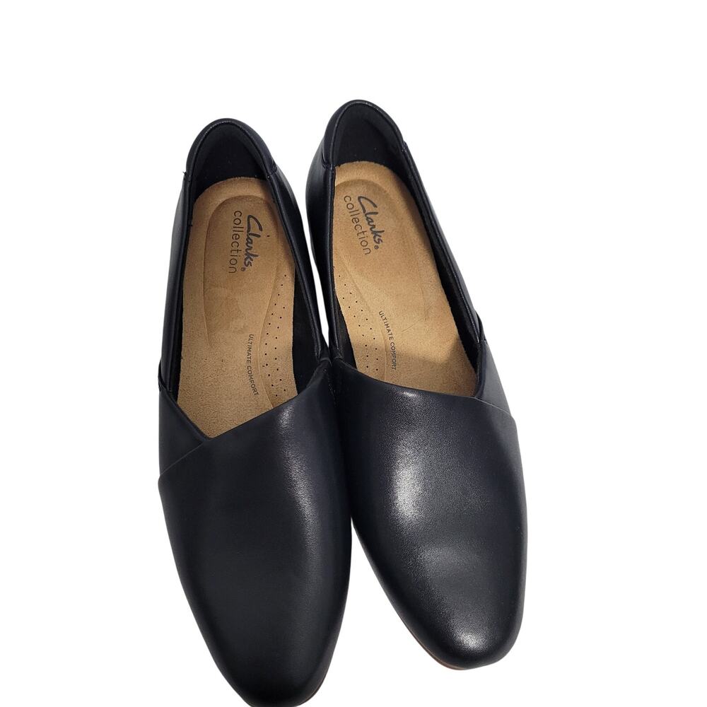 Clarks's Juliet Palm Women's Black Leather Loafers Size 11D 72325-2778 - Picture 7 of 7